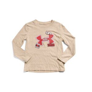 UNDER ARMOUR Khaki Little Boys Varsity Mesh Long Sleeve Top
